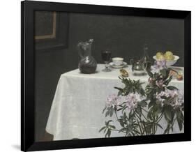 Still Life: Corner of a Table, 1873-Ignace Henri Jean Fantin-Latour-Framed Giclee Print