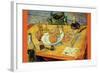 Still Life Drawing Board Pipe Onions and Sealing-Wax-Vincent van Gogh-Framed Art Print