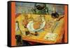 Still Life Drawing Board Pipe Onions and Sealing-Wax-Vincent van Gogh-Framed Stretched Canvas