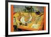 Still Life Drawing Board Pipe Onions and Sealing-Wax-Vincent van Gogh-Framed Premium Giclee Print