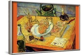 Still Life Drawing Board Pipe Onions and Sealing-Wax-Vincent van Gogh-Framed Art Print