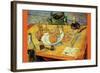 Still Life Drawing Board Pipe Onions and Sealing-Wax-Vincent van Gogh-Framed Art Print