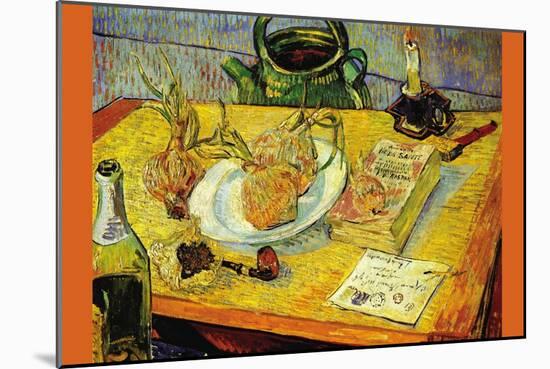 Still Life Drawing Board Pipe Onions and Sealing-Wax-Vincent van Gogh-Mounted Premium Giclee Print