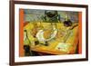 Still Life Drawing Board Pipe Onions and Sealing-Wax-Vincent van Gogh-Framed Art Print