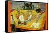 Still Life Drawing Board Pipe Onions and Sealing-Wax-Vincent van Gogh-Framed Stretched Canvas