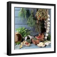 Still Life: Drying Herbs and Spices-null-Framed Photographic Print