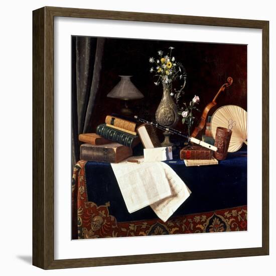 Still Life, Ease-William Michael Harnett-Framed Giclee Print