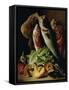 Still Life: Fish, Vegetables and Mushrooms-Francesco Malacrea-Framed Stretched Canvas