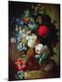 Still Life, Flowers and Bird's Nest-Jan van Os-Mounted Giclee Print