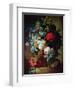 Still Life, Flowers and Bird's Nest-Jan van Os-Framed Giclee Print