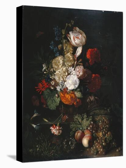 Still Life: Flowers and Fruit, C.1700-20 (Oil on Panel)-Jan van Huysum-Stretched Canvas