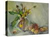 Still Life Flowers Grapes Painting-Anna Pismenskova-Stretched Canvas