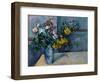 Still Life: Flowers in a Vase-Paul Cézanne-Framed Giclee Print