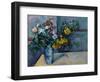 Still Life: Flowers in a Vase-Paul Cézanne-Framed Giclee Print