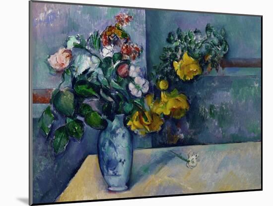 Still Life: Flowers in a Vase-Paul Cézanne-Mounted Giclee Print