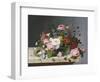 Still Life: Flowers on a Marble Topped Table-Eug?ne Boudin-Framed Giclee Print