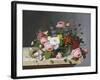 Still Life: Flowers on a Marble Topped Table-Eug?ne Boudin-Framed Giclee Print