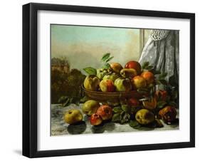 Still Life, Fruit, 1871-Gustave Courbet-Framed Giclee Print