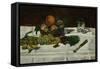 Still Life: Fruit on a Table, 1864-Edouard Manet-Framed Stretched Canvas