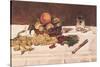 Still Life: Fruit on a Table, 1864-Edouard Manet-Stretched Canvas