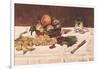Still Life: Fruit on a Table, 1864-Edouard Manet-Framed Giclee Print