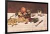 Still Life: Fruit on a Table, 1864-Edouard Manet-Framed Giclee Print