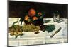 Still Life Fruit on a Table-Edouard Manet-Mounted Art Print