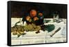 Still Life Fruit on a Table-Edouard Manet-Framed Stretched Canvas