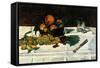 Still Life Fruit on a Table-Edouard Manet-Framed Stretched Canvas