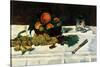 Still Life Fruit on a Table-Edouard Manet-Stretched Canvas