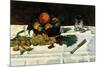 Still Life Fruit on a Table-Edouard Manet-Mounted Premium Giclee Print