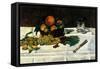 Still Life Fruit on a Table-Edouard Manet-Framed Stretched Canvas