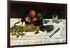 Still Life Fruit on a Table-Edouard Manet-Framed Art Print