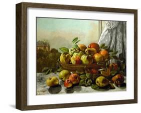 Still-life,fruit-Gustave Courbet-Framed Giclee Print