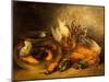 Still Life, Game and Hanging Snipe with Goldfish in a Bowl-Benjamin Blake-Mounted Giclee Print