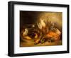 Still Life, Game and Hanging Snipe with Goldfish in a Bowl-Benjamin Blake-Framed Giclee Print