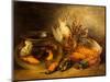 Still Life, Game and Hanging Snipe with Goldfish in a Bowl-Benjamin Blake-Mounted Giclee Print