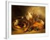 Still Life, Game and Hanging Snipe with Goldfish in a Bowl-Benjamin Blake-Framed Giclee Print