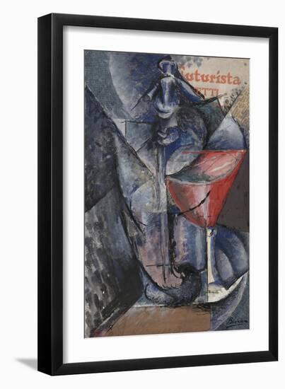 Still Life: Glass and Siphon, c.1914-Umberto Boccioni-Framed Giclee Print