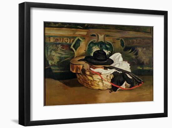 Still Life: Guitar and Sombrero, 1862-Edouard Manet-Framed Giclee Print