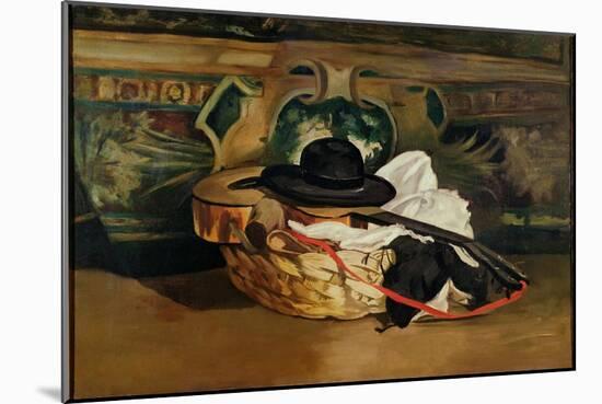 Still Life: Guitar and Sombrero, 1862-Edouard Manet-Mounted Giclee Print