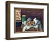 Still Life Has the Dresser. Painting by Paul Cezanne (1839-1906), Oil on Canvas around 1885. French-Paul Cezanne-Framed Giclee Print