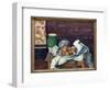 Still Life Has the Dresser. Painting by Paul Cezanne (1839-1906), Oil on Canvas around 1885. French-Paul Cezanne-Framed Giclee Print