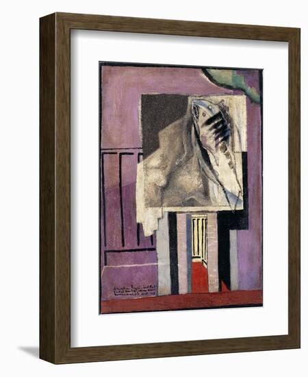 Still Life in Front of Balcony; Nature Morte Devant Le Balcon, 1929-Louis Marcoussis-Framed Giclee Print