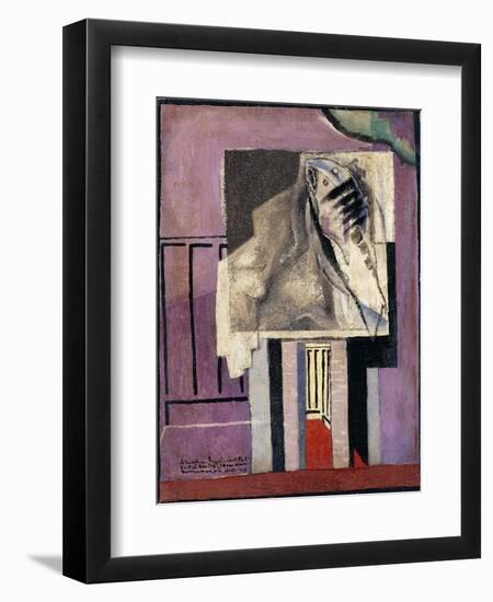 Still Life in Front of Balcony; Nature Morte Devant Le Balcon, 1929-Louis Marcoussis-Framed Giclee Print