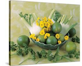 Still Life in Green-null-Stretched Canvas