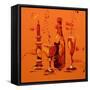 Still Life in Orange, 2005-Penny Warden-Framed Stretched Canvas