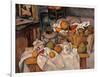 Still life in the Basket-Paul Cézanne-Framed Art Print