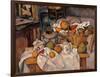 Still life in the Basket-Paul Cézanne-Framed Art Print