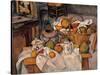 Still life in the Basket-Paul Cézanne-Stretched Canvas